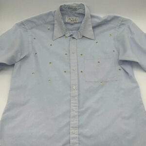 Bosa Couture Men's shirt sz 15 1/2 32/33 Single Needle Tailoring Cotton Blend